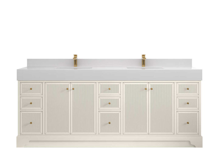 Manhattan 84 in. W x 22 in. D Double Sink Bathroom Vanity - photo 22