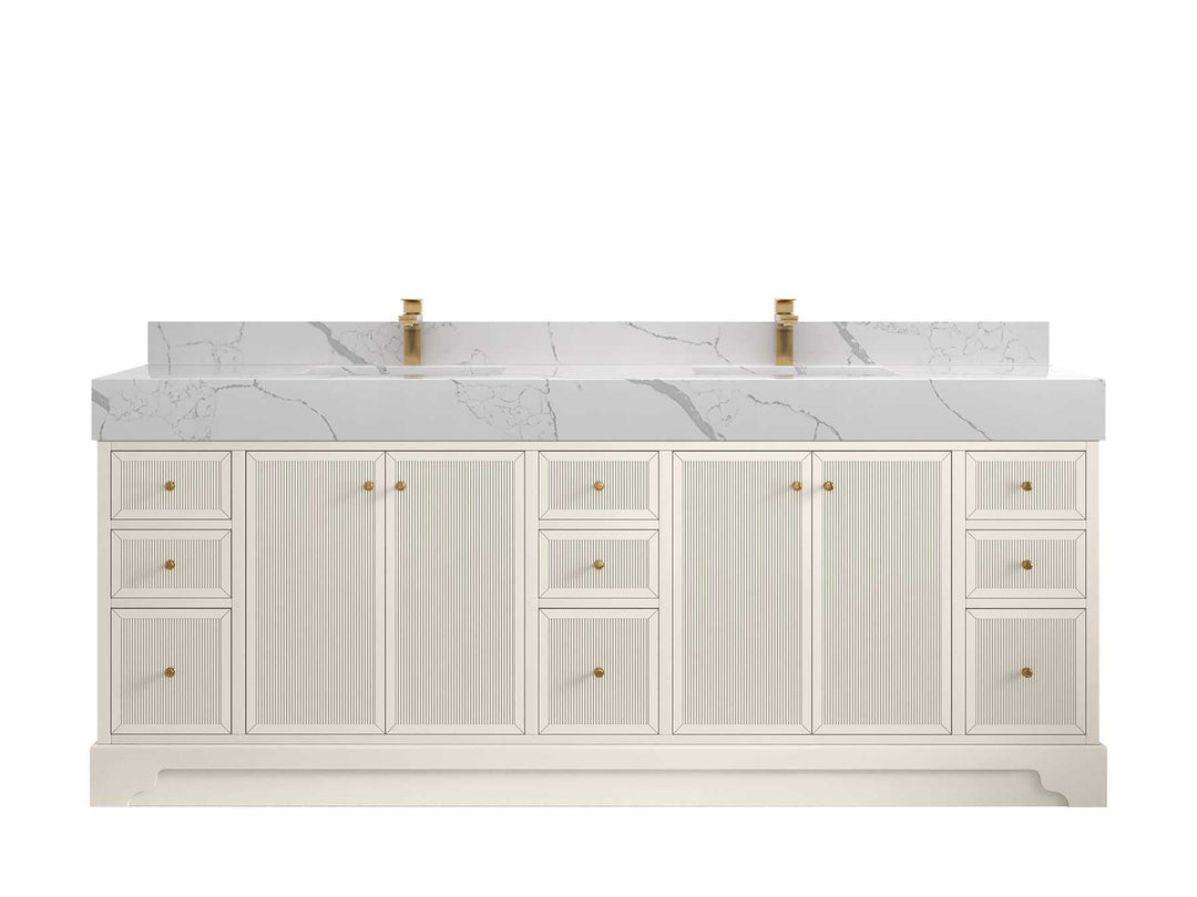 Manhattan 84 in. W x 22 in. D Double Sink Bathroom Vanity - Willow Bath and Vanity