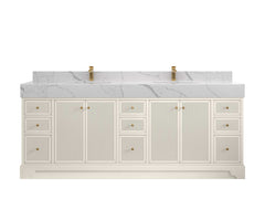 Manhattan 84 in. W x 22 in. D Double Sink Bathroom Vanity - photo 9
