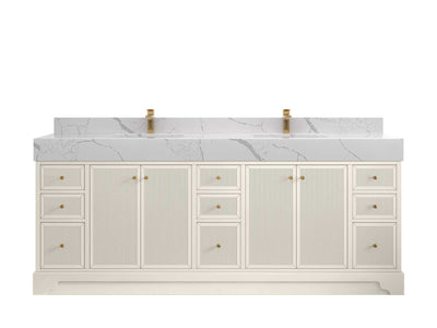 Manhattan 84 in. W x 22 in. D Double Sink Bathroom Vanity - Willow Bath and Vanity