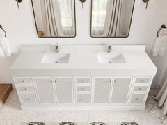 Manhattan 84 in. W x 22 in. D Double Sink Bathroom Vanity - photo 9