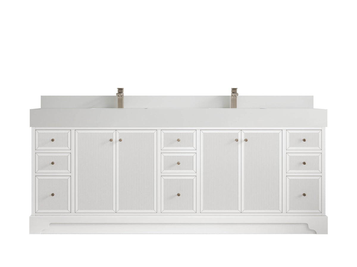 Manhattan 84 in. W x 22 in. D Double Sink Bathroom Vanity - Willow Bath and Vanity