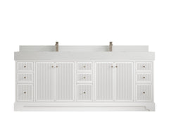 Manhattan 84 in. W x 22 in. D Double Sink Bathroom Vanity - photo 12