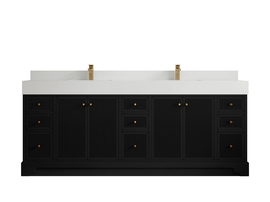 Manhattan 84 in. W x 22 in. D Double Sink Bathroom Vanity - Willow Bath and Vanity