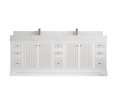 Manhattan 84 in. W x 22 in. D Double Sink Bathroom Vanity - photo 10