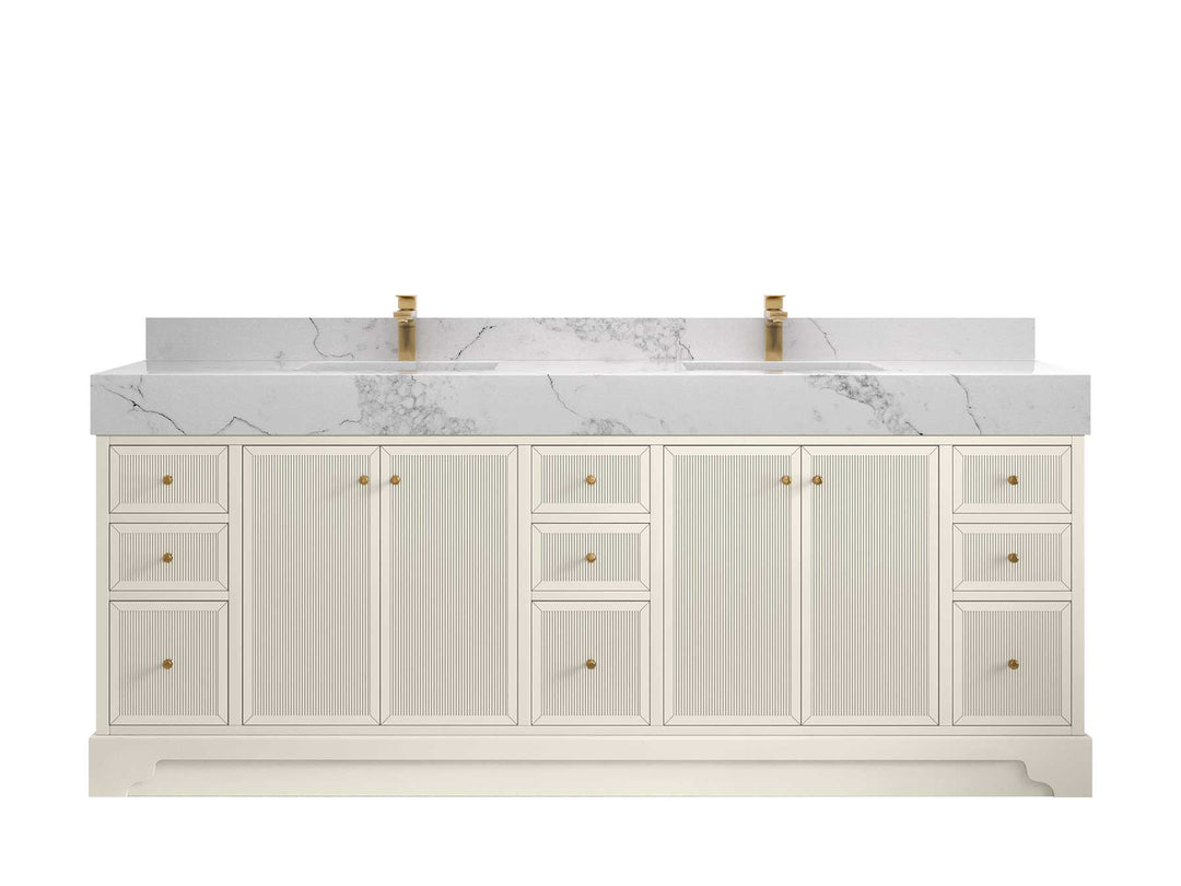Manhattan 84 in. W x 22 in. D Double Sink Bathroom Vanity - Willow Bath and Vanity