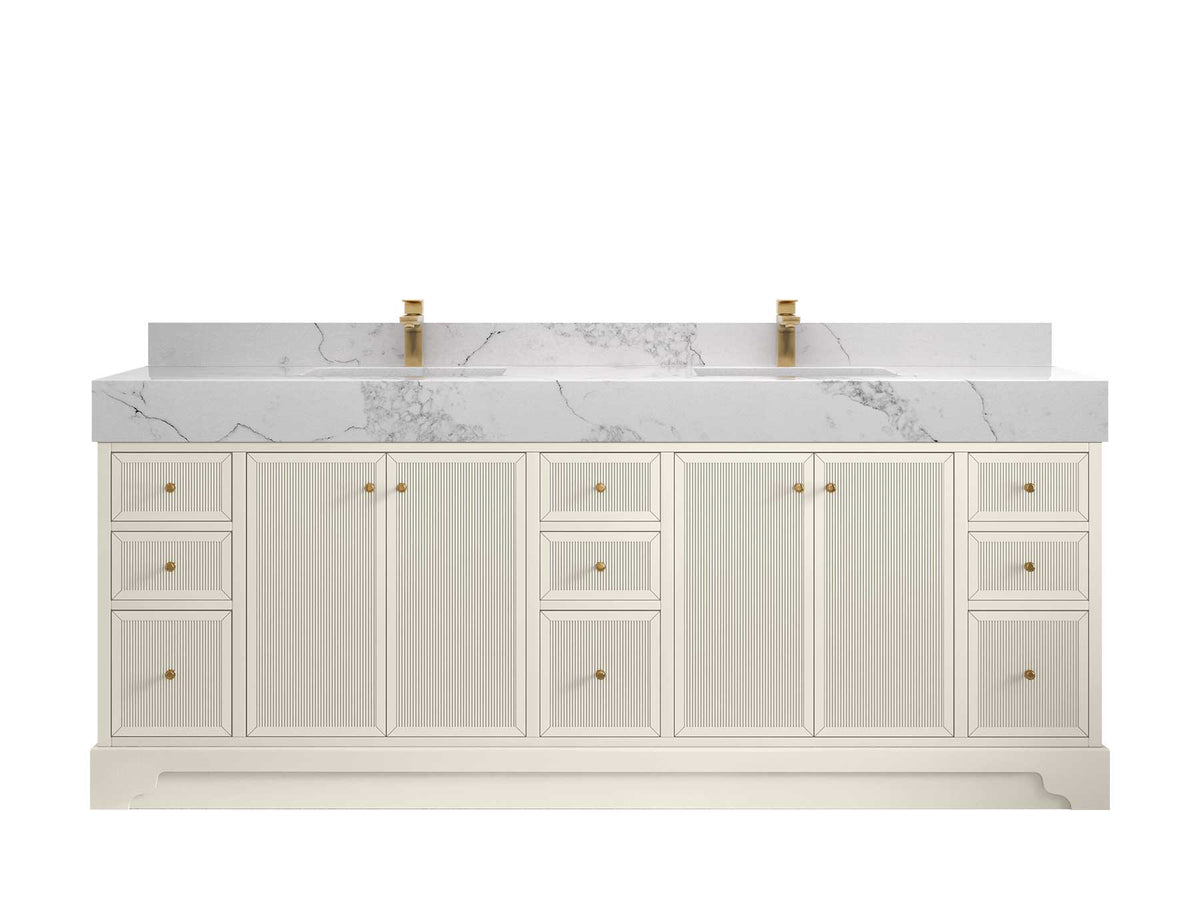 Manhattan 84 in. W x 22 in. D Double Sink Bathroom Vanity - Willow Bath and Vanity