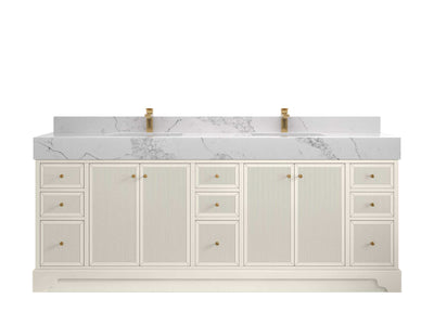 Manhattan 84 in. W x 22 in. D Double Sink Bathroom Vanity - Willow Bath and Vanity