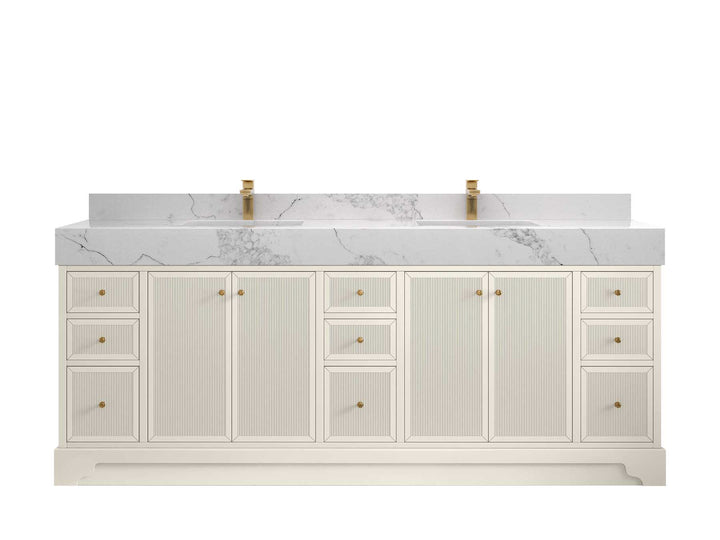 Manhattan 84 in. W x 22 in. D Double Sink Bathroom Vanity - photo 14
