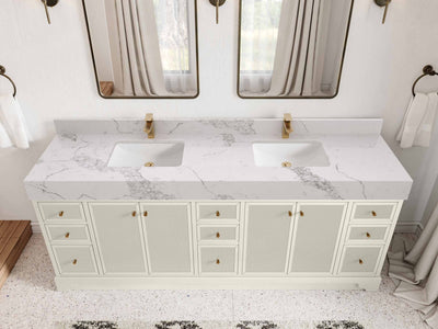 Manhattan 84 in. W x 22 in. D Double Sink Bathroom Vanity - Willow Bath and Vanity