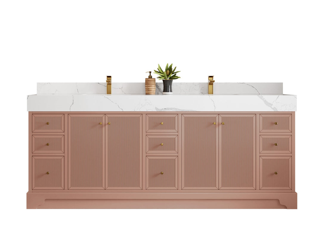 Manhattan 84 in. W x 22 in. D Double Sink Bathroom Vanity - Willow Bath and Vanity