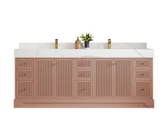 Manhattan 84 in. W x 22 in. D Double Sink Bathroom Vanity - photo 1