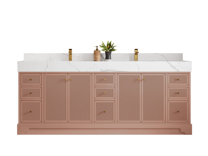 Manhattan 84 in. W x 22 in. D Double Sink Bathroom Vanity - photo 1