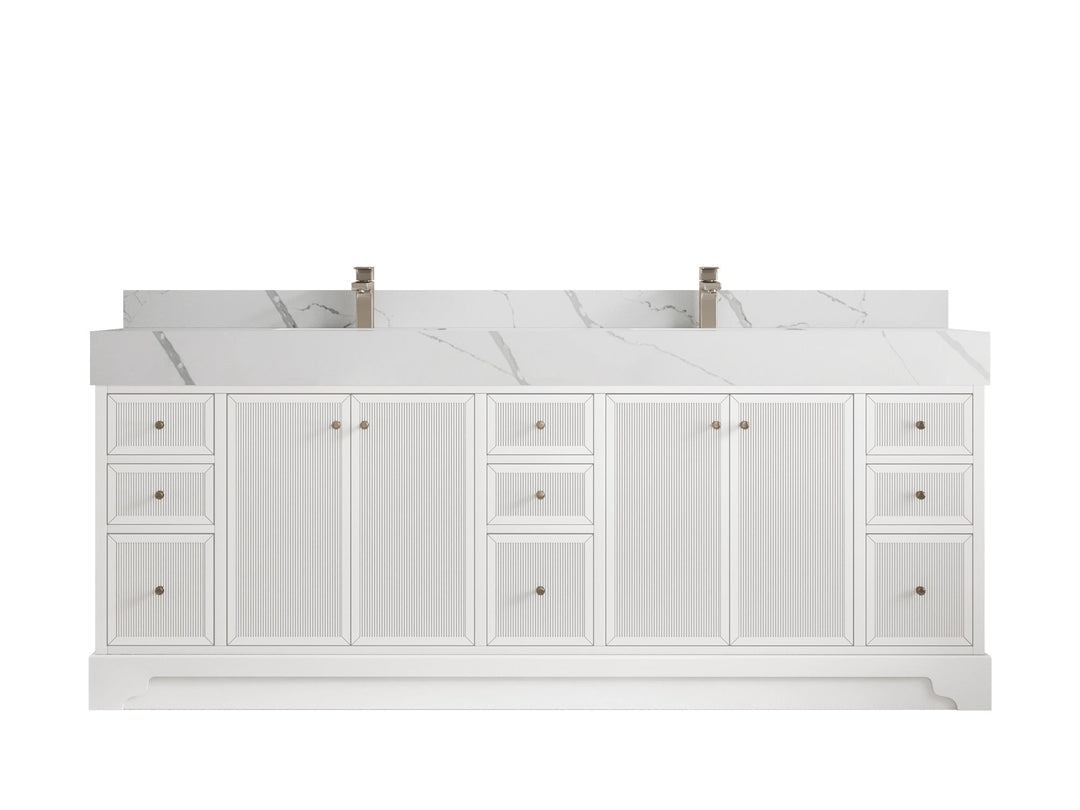 Manhattan 84 in. W x 22 in. D Double Sink Bathroom Vanity - Willow Bath and Vanity