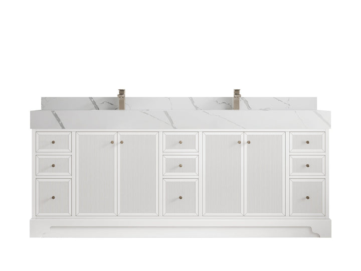 Manhattan 84 in. W x 22 in. D Double Sink Bathroom Vanity - photo 8