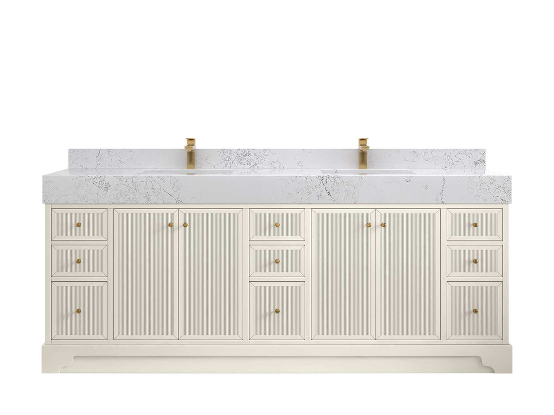 Manhattan 84 in. W x 22 in. D Double Sink Bathroom Vanity - Willow Bath and Vanity