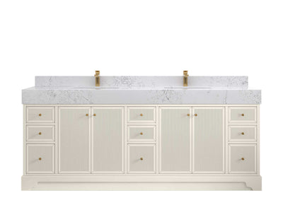 Manhattan 84 in. W x 22 in. D Double Sink Bathroom Vanity - Willow Bath and Vanity