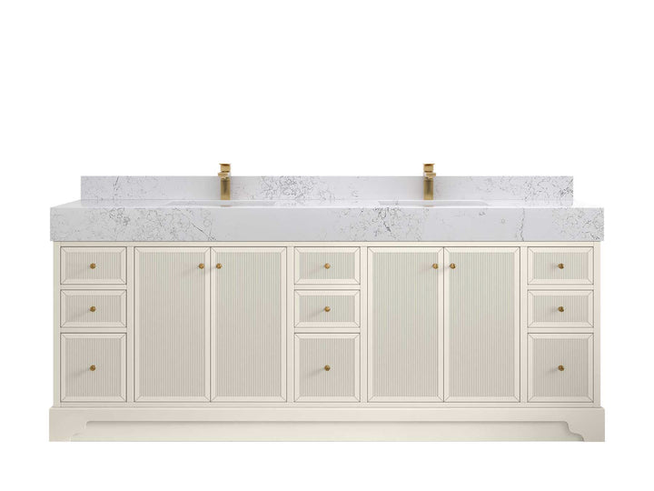 Manhattan 84 in. W x 22 in. D Double Sink Bathroom Vanity - photo 16
