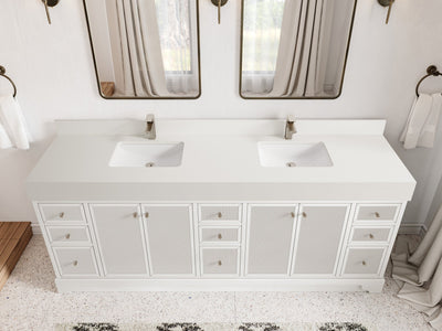 Manhattan 84 in. W x 22 in. D Double Sink Bathroom Vanity - Willow Bath and Vanity