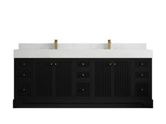 Manhattan 84 in. W x 22 in. D Double Sink Bathroom Vanity - photo 9