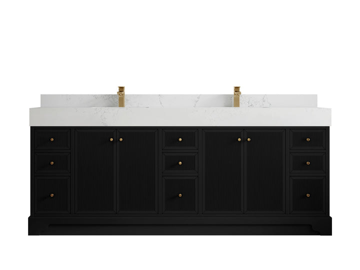 Manhattan 84 in. W x 22 in. D Double Sink Bathroom Vanity - photo 9