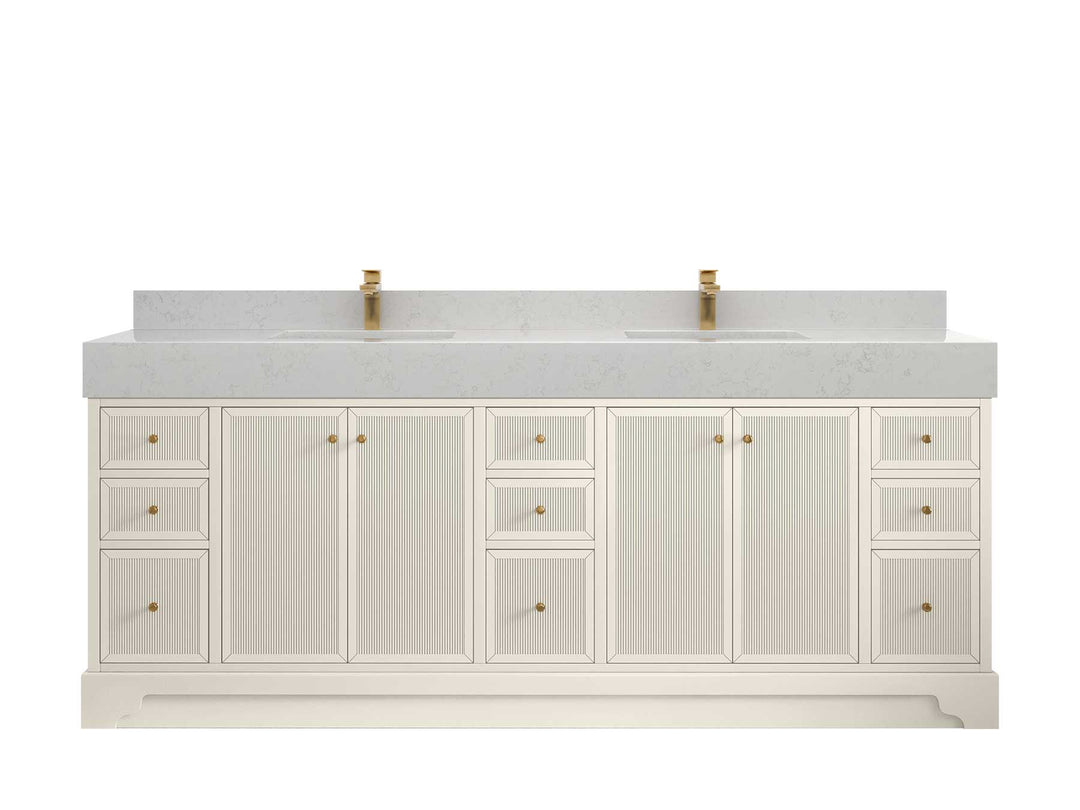 Manhattan 84 in. W x 22 in. D Double Sink Bathroom Vanity - Willow Bath and Vanity