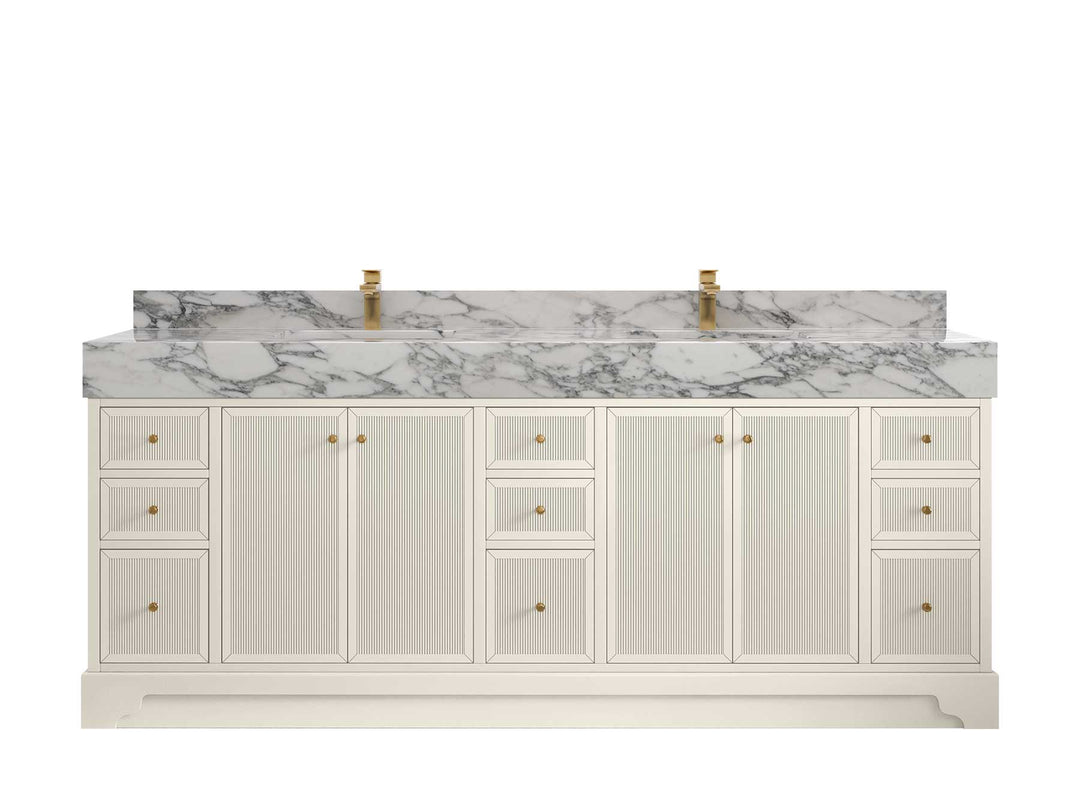 Manhattan 84 in. W x 22 in. D Double Sink Bathroom Vanity - Willow Bath and Vanity