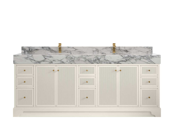 Manhattan 84 in. W x 22 in. D Double Sink Bathroom Vanity - photo 8