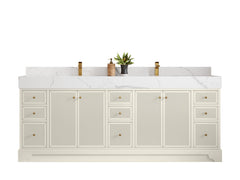 Manhattan 84 in. W x 22 in. D Double Sink Bathroom Vanity - photo 1