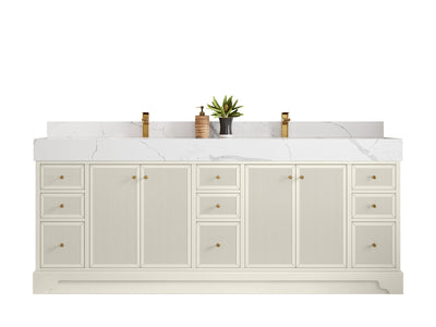 Manhattan 84 in. W x 22 in. D Double Sink Bathroom Vanity - Willow Bath and Vanity