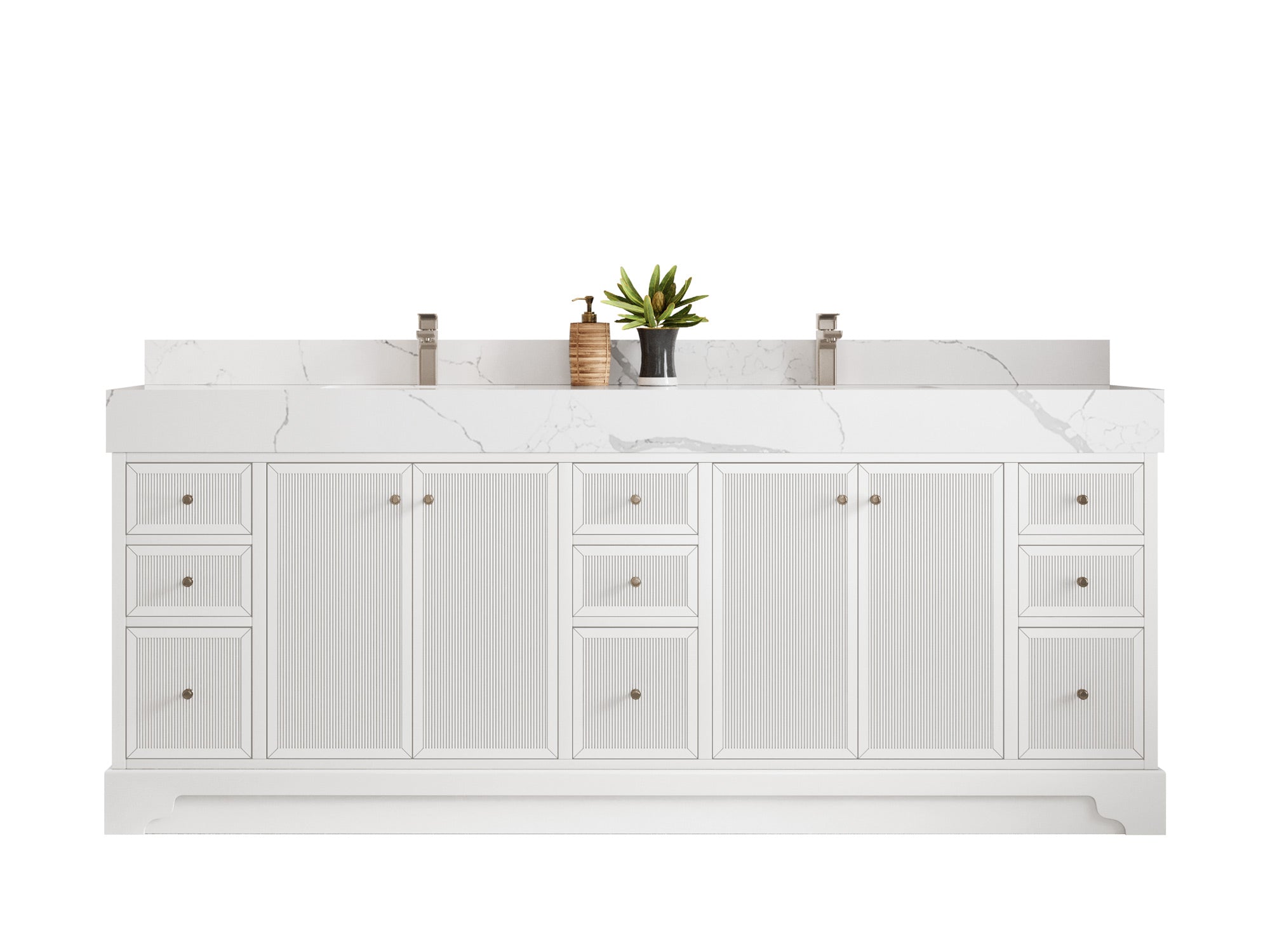 Manhattan 84 in. W x 22 in. D Double Sink Bathroom Vanity - Willow Bath and Vanity