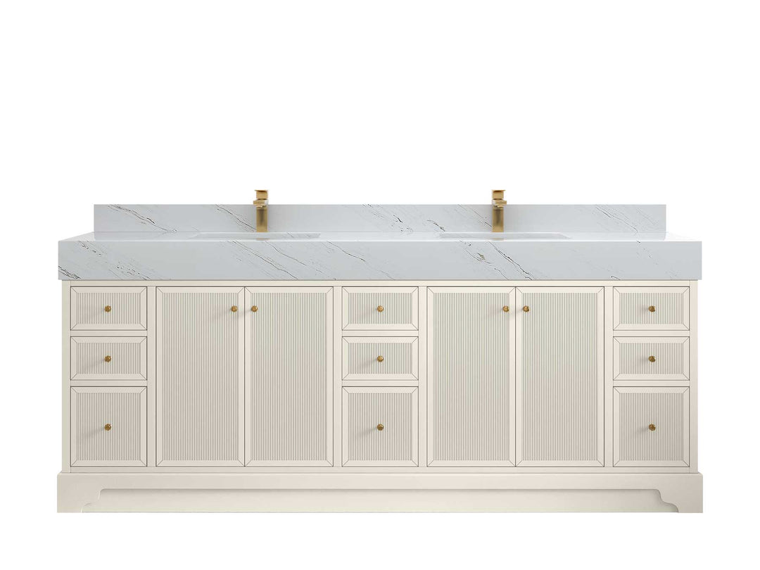 Manhattan 84 in. W x 22 in. D Double Sink Bathroom Vanity - Willow Bath and Vanity