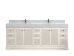 Manhattan 84 in. W x 22 in. D Double Sink Bathroom Vanity - photo 15