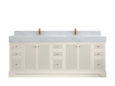 Manhattan 84 in. W x 22 in. D Double Sink Bathroom Vanity - Willow Bath and Vanity