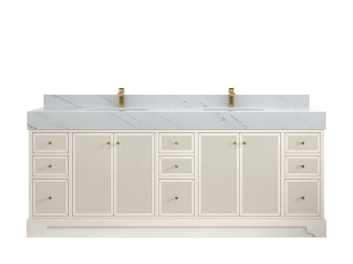 Manhattan 84 in. W x 22 in. D Double Sink Bathroom Vanity - photo 18