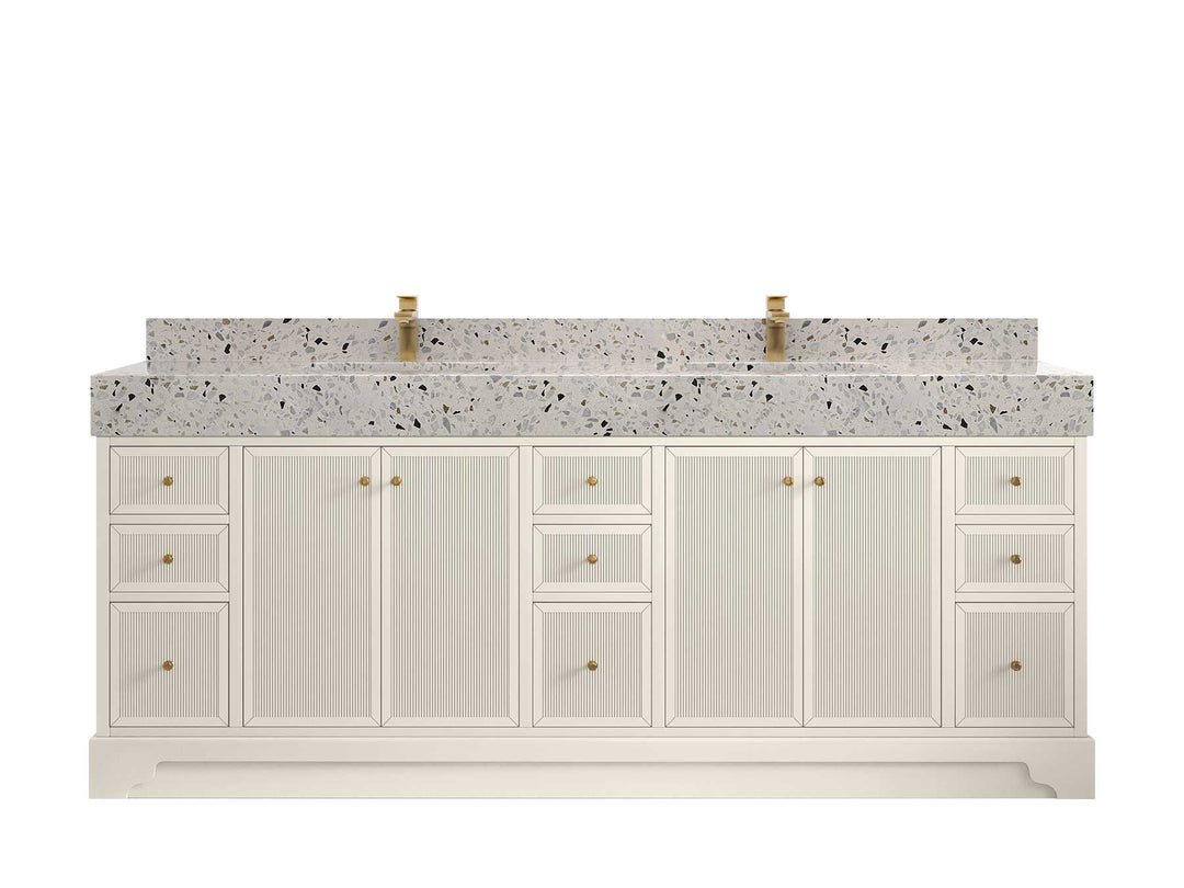Manhattan 84 in. W x 22 in. D Double Sink Bathroom Vanity - Willow Bath and Vanity