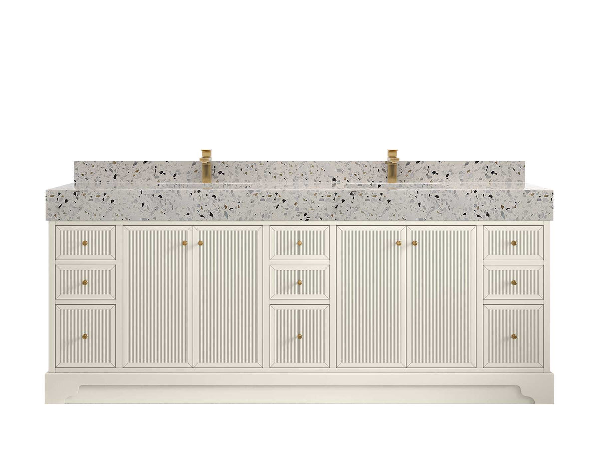 Manhattan 84 in. W x 22 in. D Double Sink Bathroom Vanity - Willow Bath and Vanity