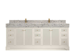 Manhattan 84 in. W x 22 in. D Double Sink Bathroom Vanity - photo 17
