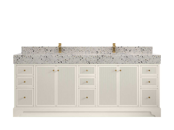 Manhattan 84 in. W x 22 in. D Double Sink Bathroom Vanity - photo 20