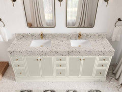 Manhattan 84 in. W x 22 in. D Double Sink Bathroom Vanity - photo 16