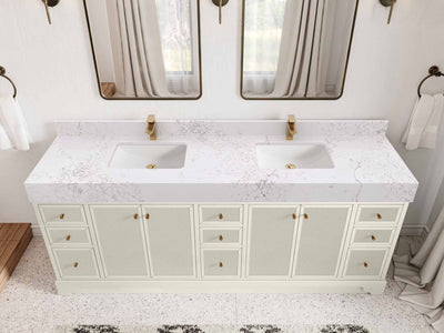 Manhattan 84 in. W x 22 in. D Double Sink Bathroom Vanity - Willow Bath and Vanity