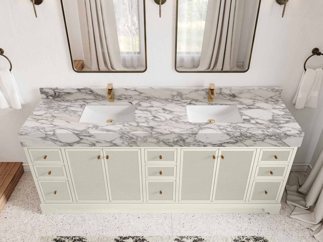 Manhattan 84 in. W x 22 in. D Double Sink Bathroom Vanity - Willow Bath and Vanity