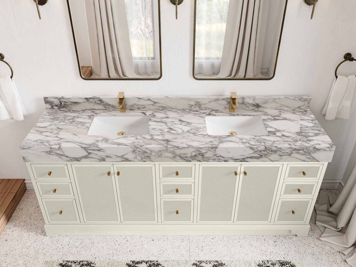 Manhattan 84 in. W x 22 in. D Double Sink Bathroom Vanity - photo 7