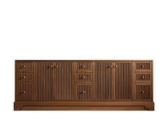 Manhattan Teak 84 in W x 22 in D Free Standing Reeded Double Sink Bathroom Vanity - photo 6