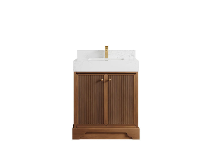 Manhattan Teak Wood 30 in. W x 22 in. D Single Sink Bathroom Vanity - photo 10