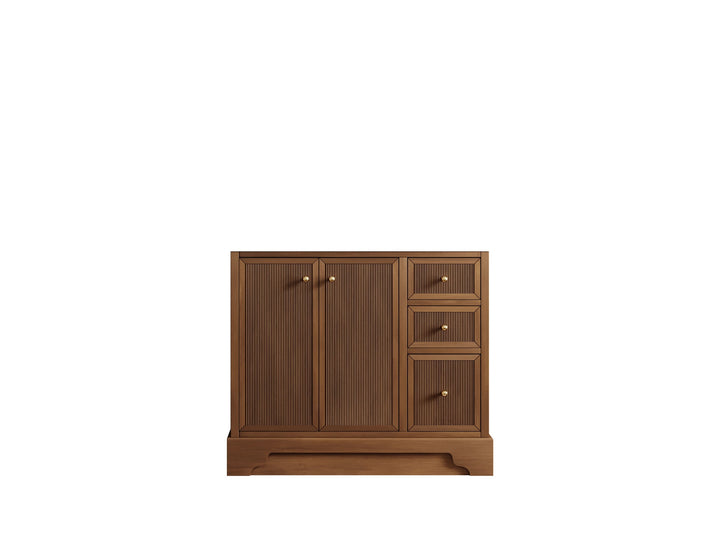 Manhattan Teak Wood 36 in. W x 22 in. D Left Offset Sink Bathroom Vanity - photo 5