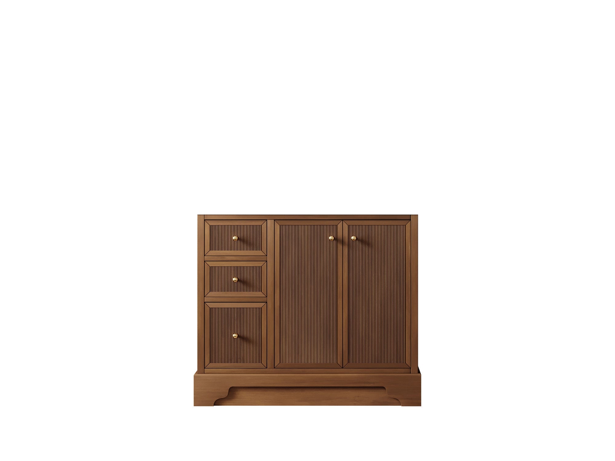 Manhattan Teak Wood 36 in. W x 22 in. D Right Offset Sink Bathroom Vanity - Willow Bath and Vanity