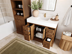 Manhattan Teak Wood 42 in. W x 22 in. D Single Sink Bathroom Vanity - photo 3
