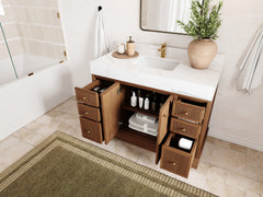Manhattan Teak Wood 48 in. W x 22 in. D Single Sink Bathroom Vanity - photo 3