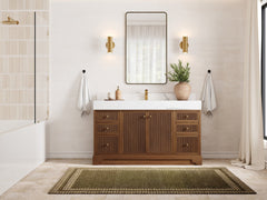 Manhattan Teak Wood 60 in. W x 22 in. D Single Sink Bathroom Vanity - photo 4